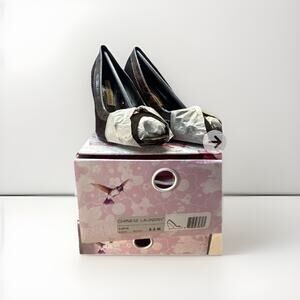 Chinese Laundry Women's Forte Peep Toe Wedge Brown Suede Tortoise Shell 8.5 NIB